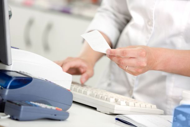 Kasse mit EC-Terminal