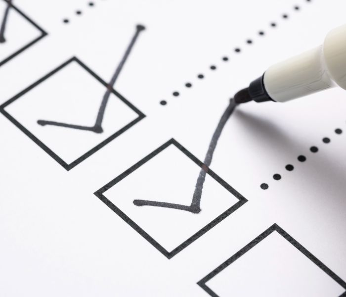 Checkliste für Datenbankeinträge